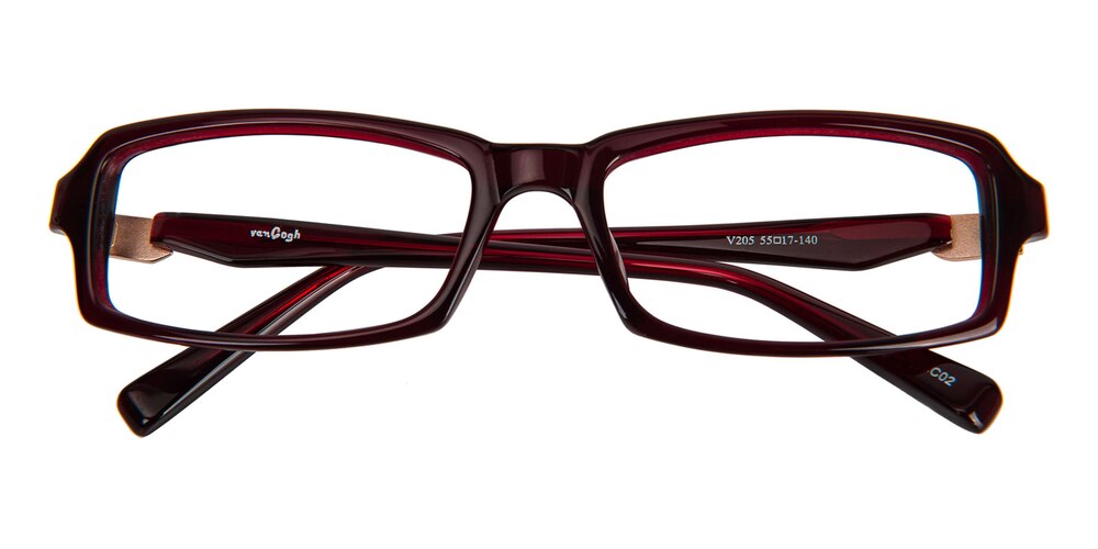 Beverly Burgundy Rectangle Acetate Eyeglasses