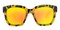 NewCastle Yellow Tortoise (Yellow Mirror-coating) Classic Wayframe Plastic Sunglasses