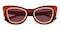 Levallois Brown Cat Eye Plastic Sunglasses
