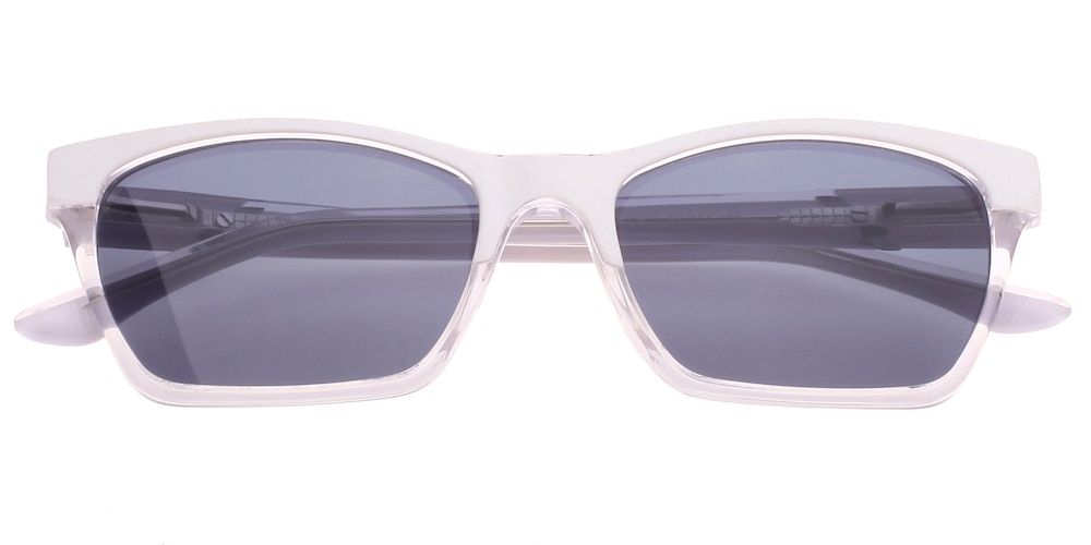 Charleville White/Crystal Rectangle Acetate Sunglasses