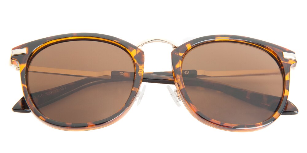 Josephine Tortoise Square Plastic Sunglasses