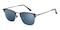Pensacola Blue (Silver mirror-coating) Square Metal Sunglasses