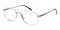 Hardy Silver Aviator Metal Eyeglasses