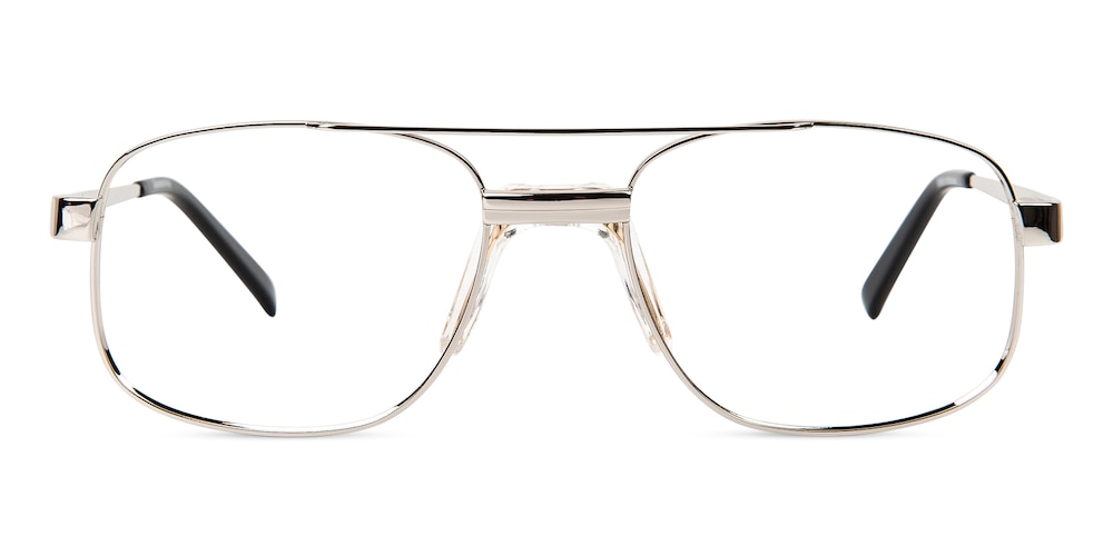 Hardy Silver Aviator Metal Eyeglasses