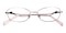 Jane Pink Oval Metal Eyeglasses