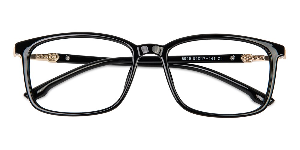 Jacob Black Rectangle TR90 Eyeglasses