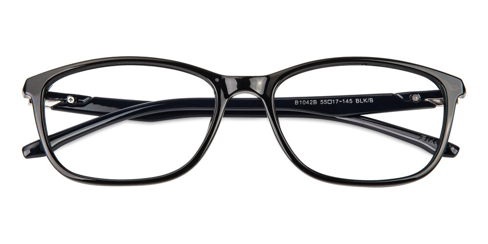 Wayne Black Rectangle TR90 Eyeglasses