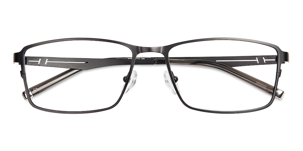 Fulton Black Rectangle Titanium Eyeglasses