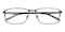 Fulton Black Rectangle Titanium Eyeglasses