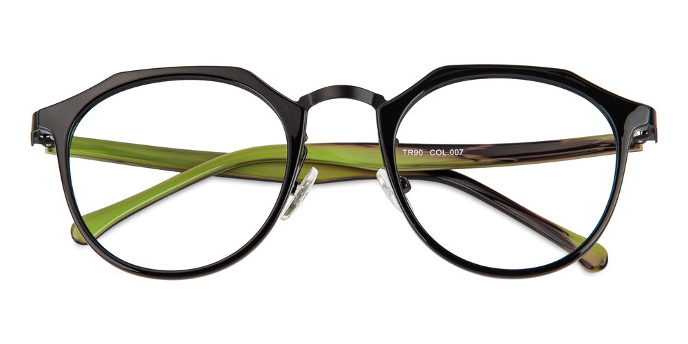 Myers Black/Green Oval TR90 Eyeglasses