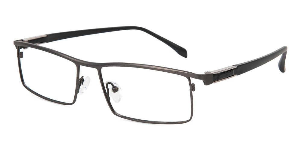 Christian Gunmetal Rectangle Titanium Eyeglasses