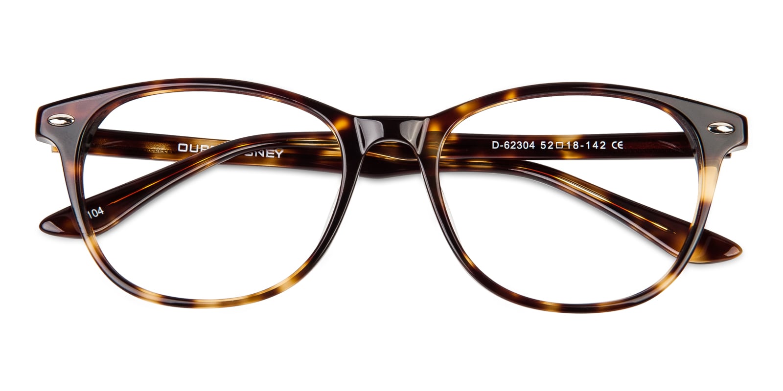 Round,Classic Wayframe Eyeglasses, Full Frame Tortoise Plastic - FZ0981