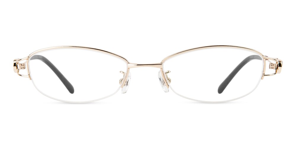 Juliet Golden Oval Metal Eyeglasses
