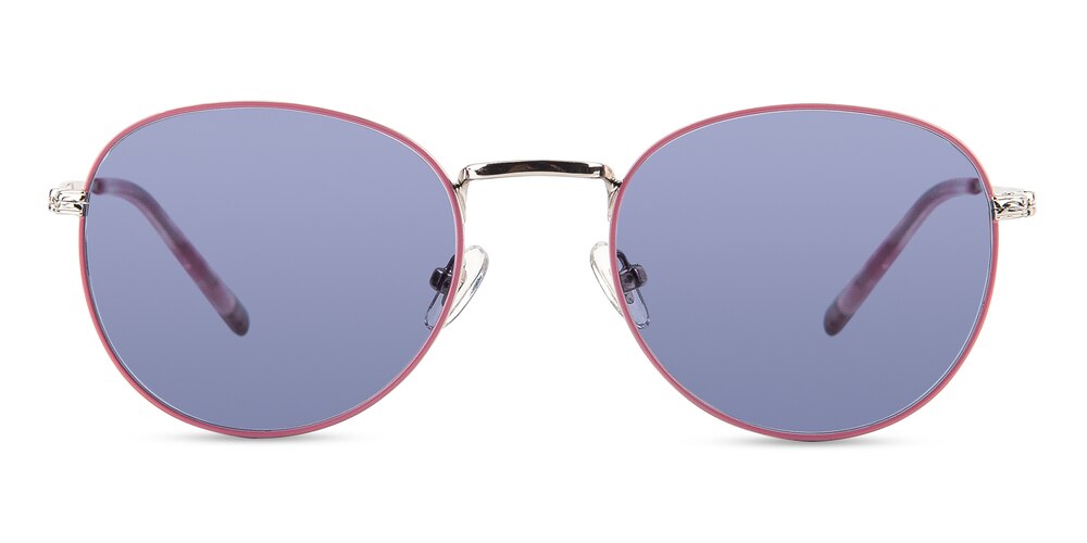 Venus Pink Round Metal Sunglasses