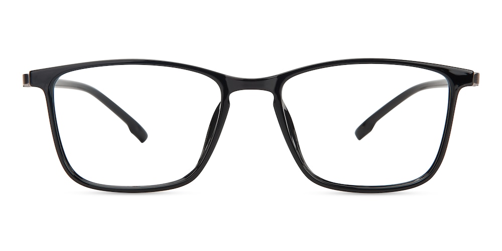 Bernie Black Rectangle TR90 Eyeglasses