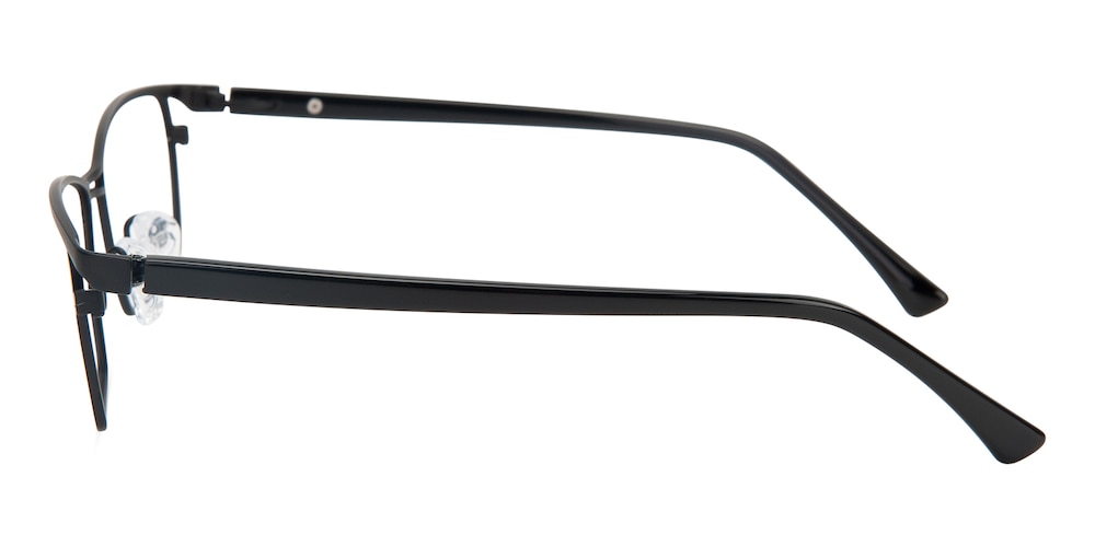 Barton Black/Silver Aviator Titanium Eyeglasses