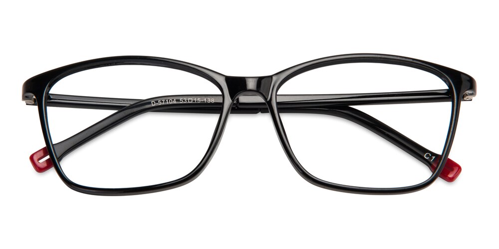 Kate Black Oval TR90 Eyeglasses
