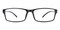 Leopold Black Rectangle TR90 Eyeglasses