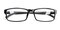 Leopold Black Rectangle TR90 Eyeglasses