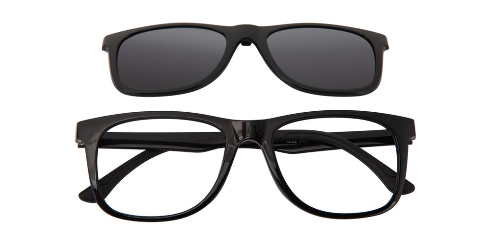 Sharp Clip-on Black Classic Wayframe TR90 Eyeglasses