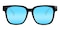 Dodge Black/Tortoise(Blue mirror-coating) Square TR90 Sunglasses