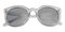 Brook Crystal(Silver mirror-coating) Round Plastic Sunglasses