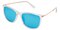 LaSalle Crystal(Blue mirror-coating) Classic Wayframe Plastic Sunglasses