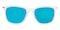 LaSalle Crystal(Blue mirror-coating) Classic Wayframe Plastic Sunglasses