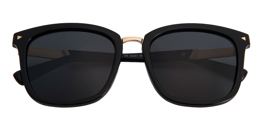 Decapolis Black Square TR90 Sunglasses