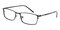 Adolph Blue Rectangle Metal Eyeglasses