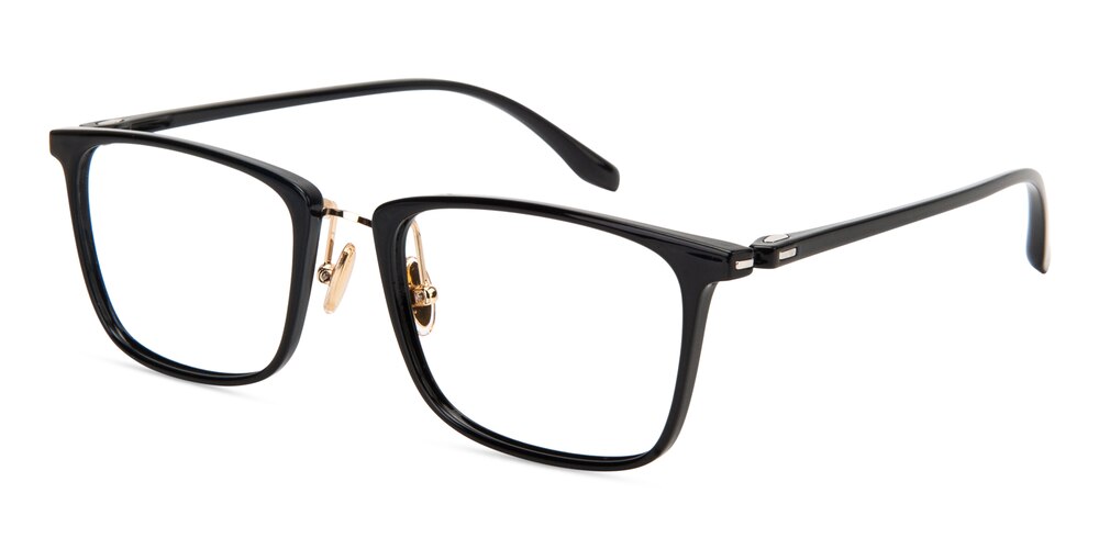 Eddy Black Rectangle TR90 Eyeglasses