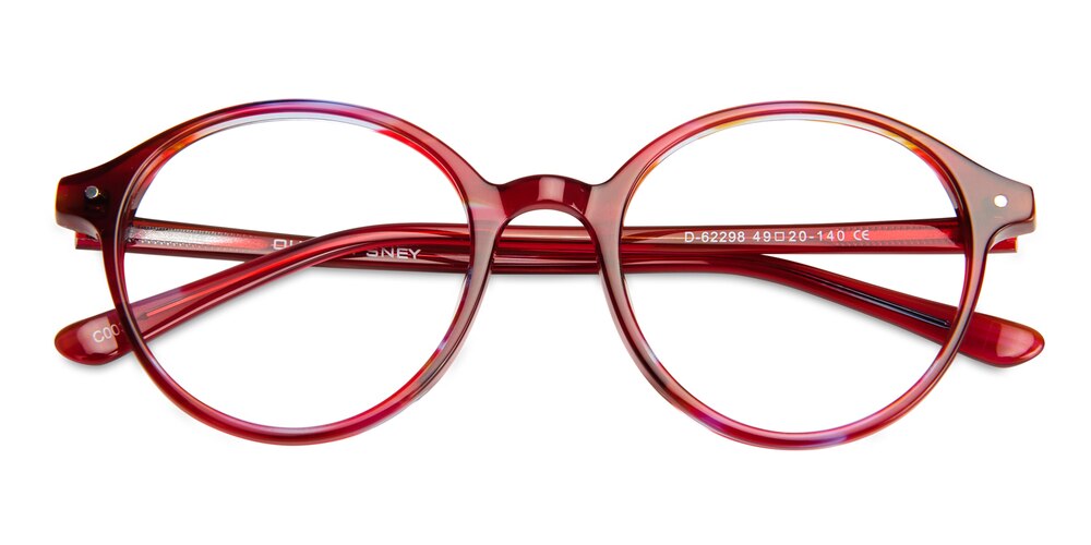 Maria Red Round Acetate Eyeglasses