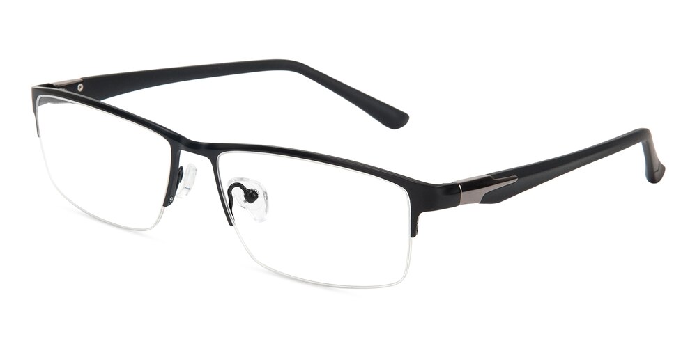 Bing Black Rectangle Titanium Eyeglasses