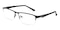 Bing Black Rectangle Titanium Eyeglasses