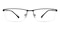 Tracy Gunmetal Rectangle Titanium Eyeglasses