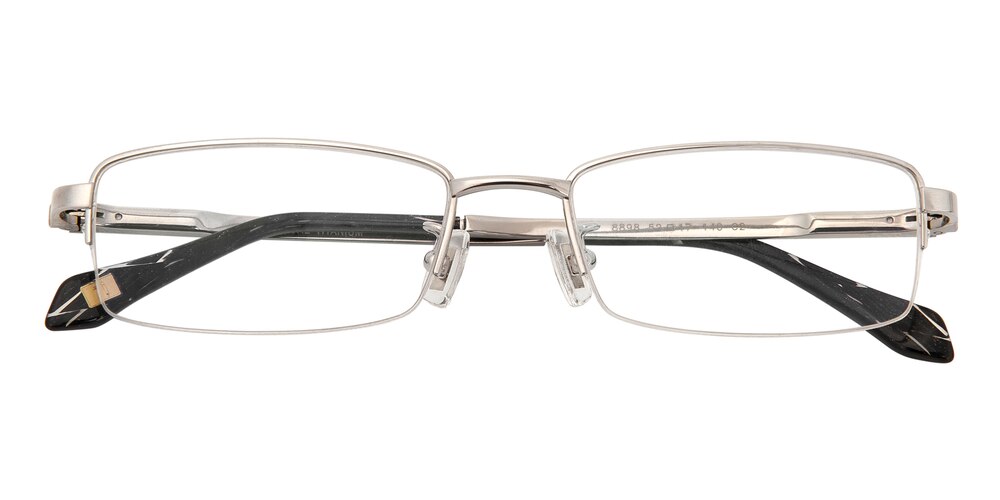 Vincent Silver Rectangle Titanium Eyeglasses