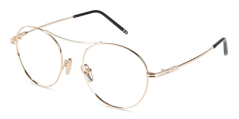 Abilene Golden Aviator Metal Eyeglasses