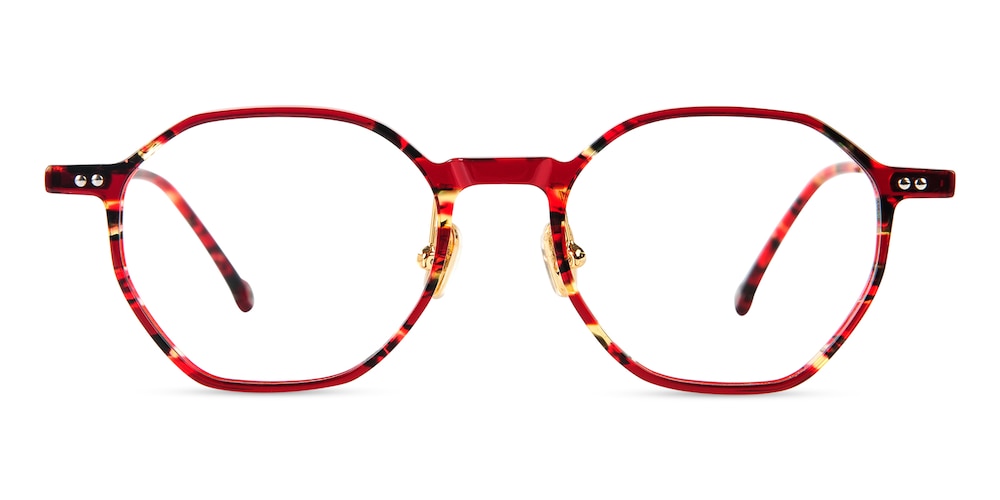 Kenora Red Flora Round Acetate Eyeglasses