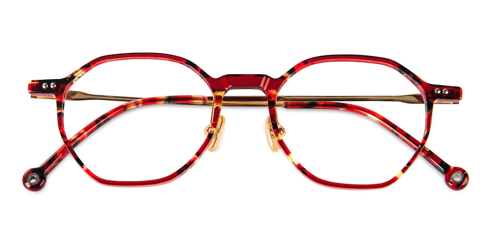 Kenora Red Flora Round Acetate Eyeglasses
