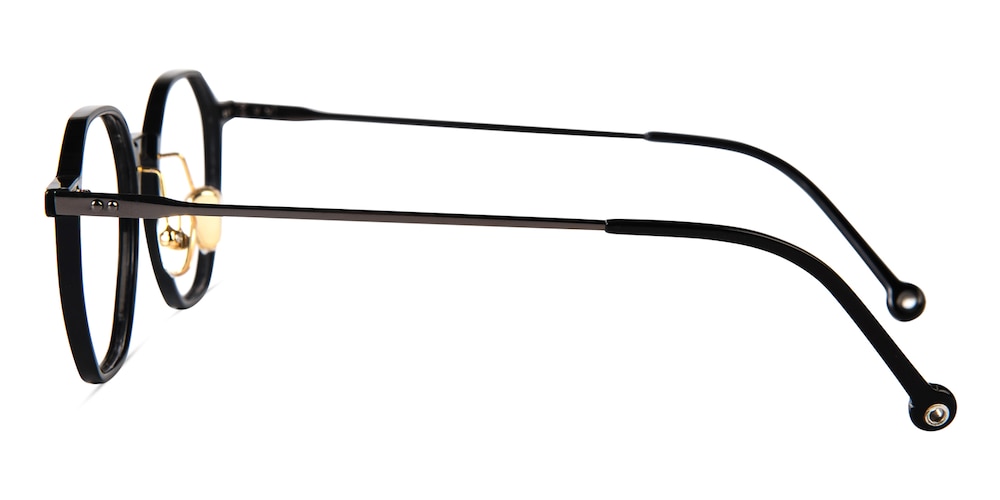 Kenora Black Round Acetate Eyeglasses