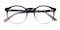 Irvine Black/Crystal Round Acetate Eyeglasses