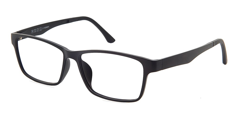 Alton Black(Green Mirror-coating) Rectangle TR90 Eyeglasses