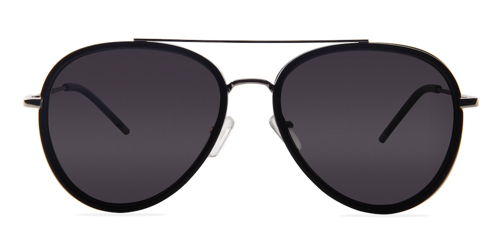 Dana Black (Silver mirror-coating) Aviator TR90 Sunglasses