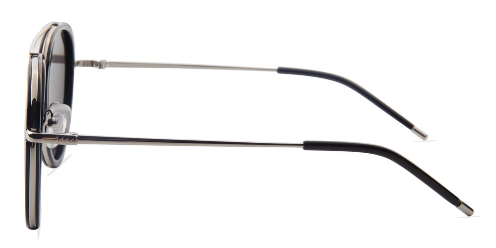 Dana Black (Silver mirror-coating) Aviator TR90 Sunglasses