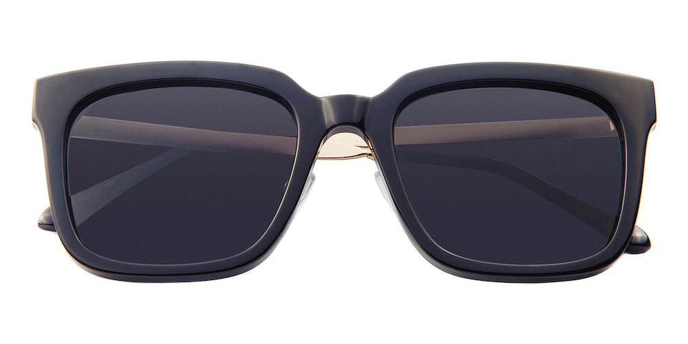 Valdosta Black Square Plastic Sunglasses