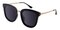 Montreal Black(Mirrored Lens-Silver) Square Plastic Sunglasses