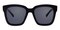 Keisha Black Square Plastic Sunglasses