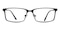 Lambert Blue(Blue Mirror-coating) Rectangle Metal Eyeglasses
