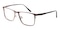 James Brown Rectangle Metal Eyeglasses