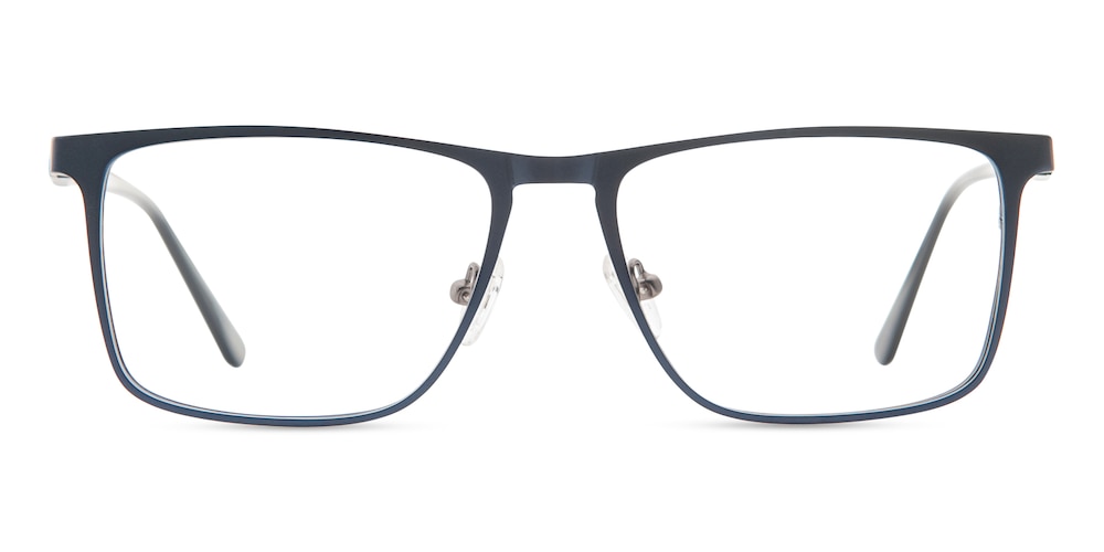 James Blue(Blue Mirror-coating) Rectangle Metal Eyeglasses